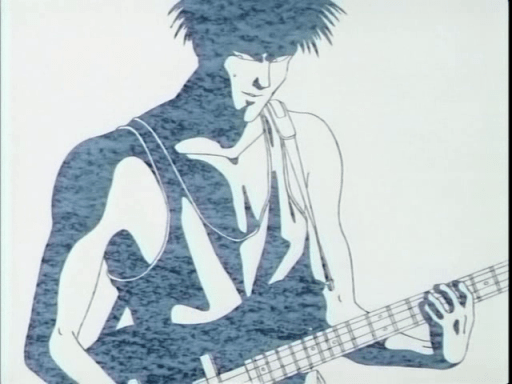 The visual to this anime was like sticking in your 8th generation MTV music video tape from 1984 int a VCR that's about as old and on its last leg because you wonder "Hey, what did I put on this thing 30 years ago?"